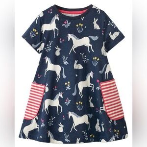 Mini Boden Unicorn Hotchpotch Swing Dress